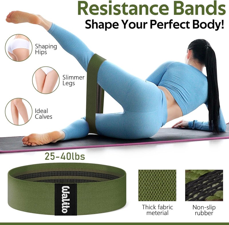 WALITO 7Pcs Barbell Pad Set for Hip Thrust - Squat Pad,Gym Accessories for Women with Bar Bad,Bench Press, with Gym Ankle Straps,Resistance Bands for Working Out,Lifting Strap,Carry Bag - Image 5
